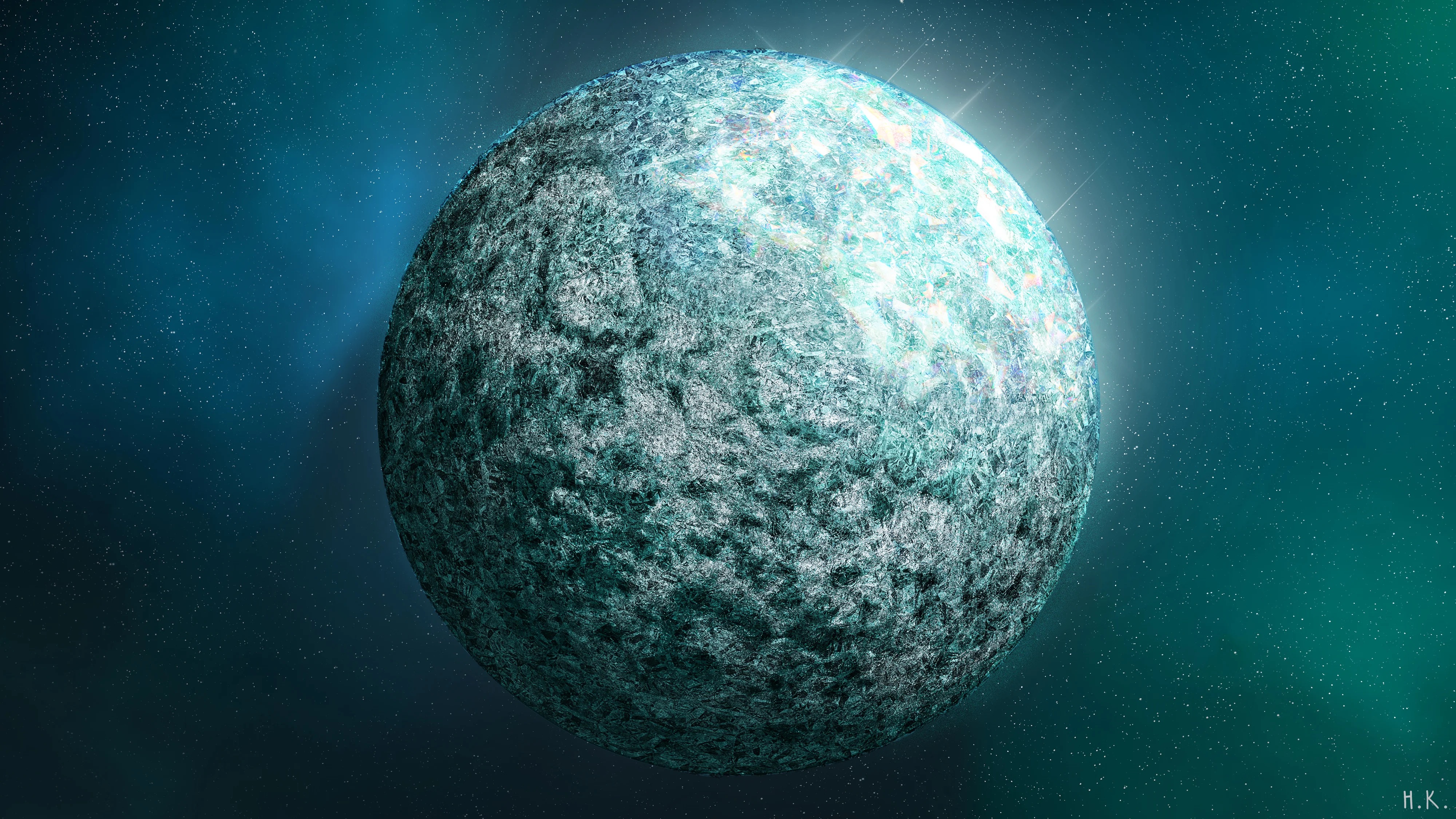 image of a diamond planet