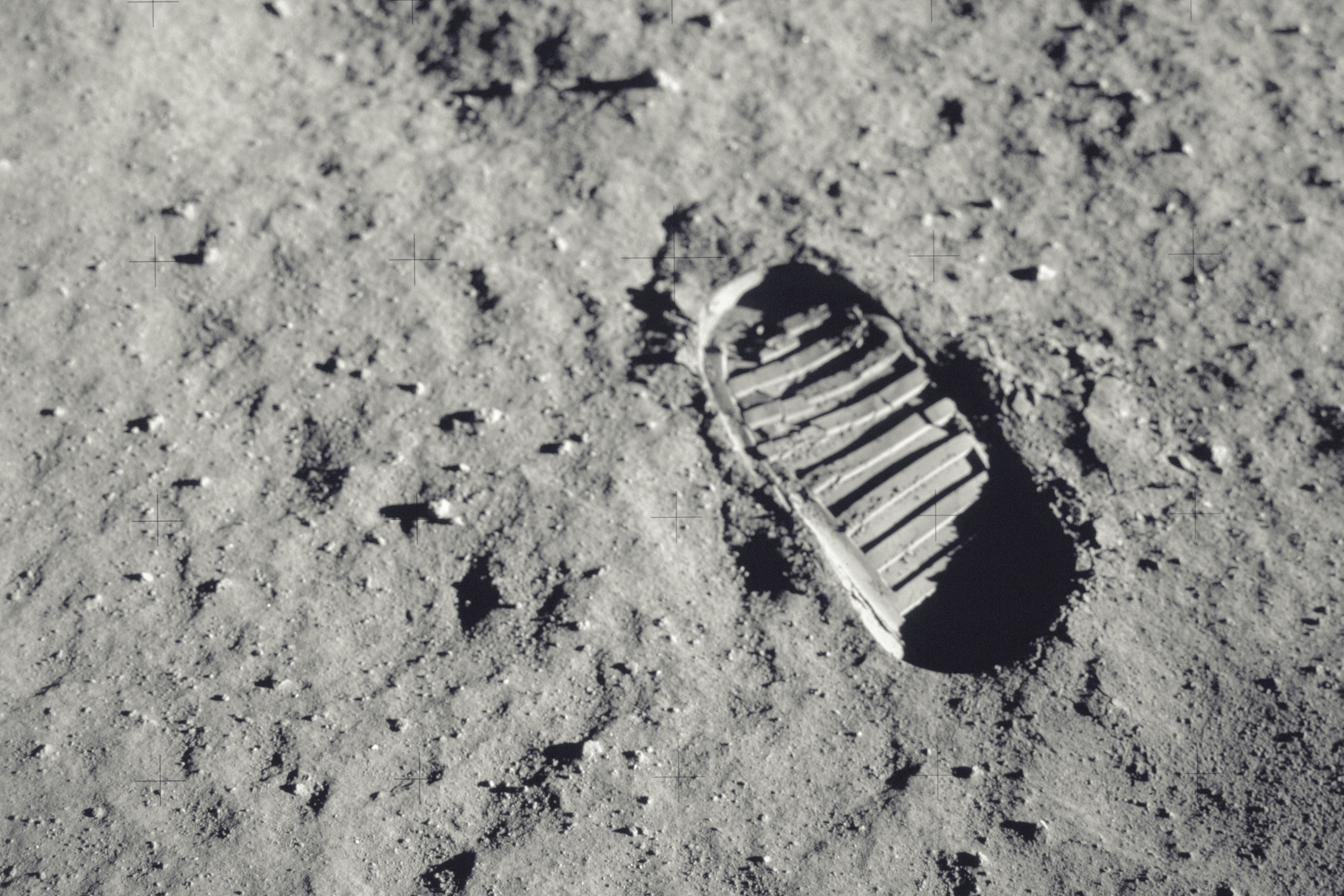 image of an astronauts footprint