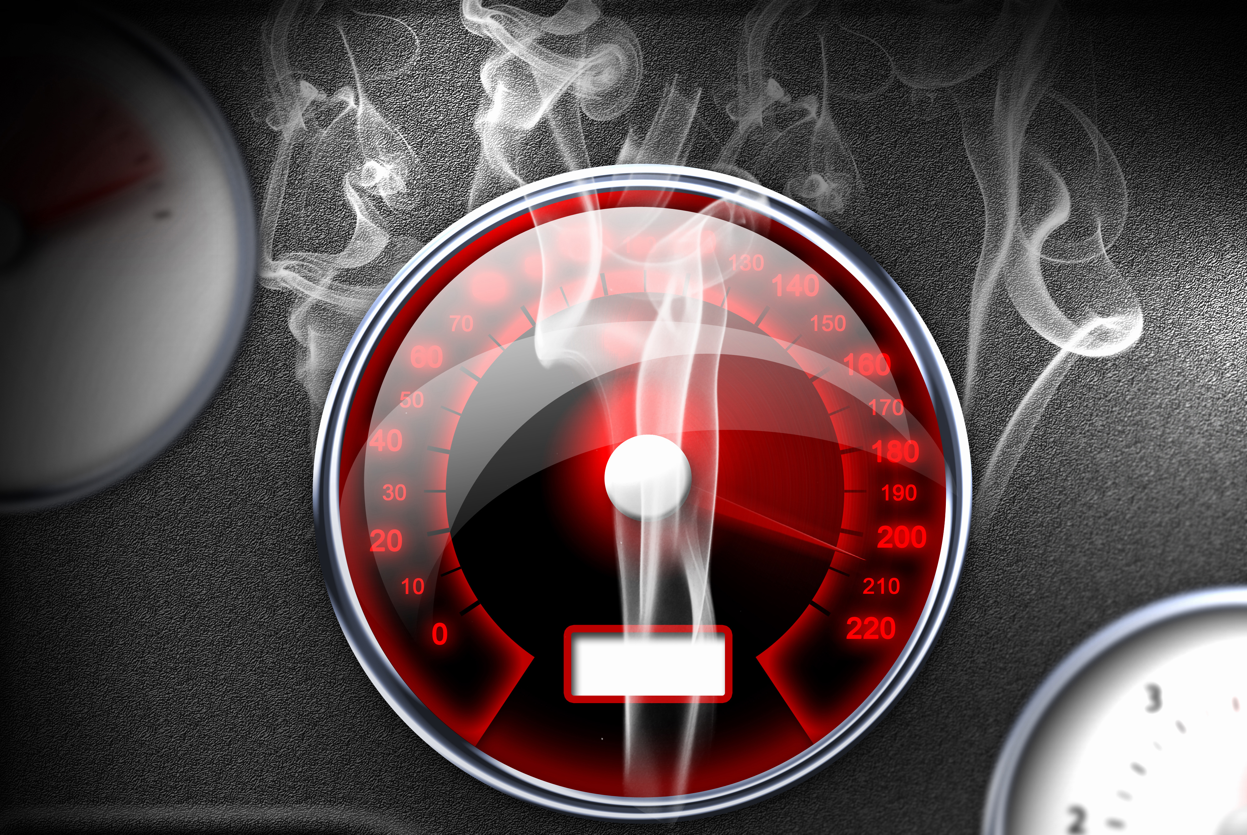 image of a overheating car sign